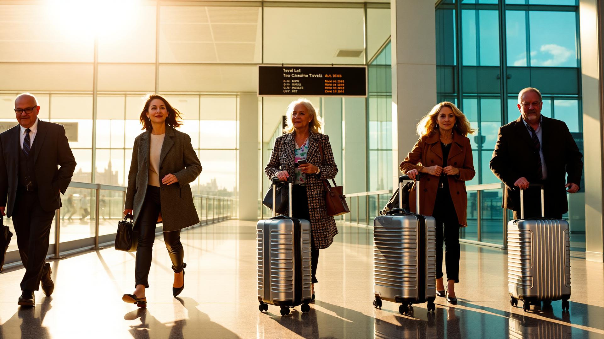 A traveller with a WHREVR suitcase