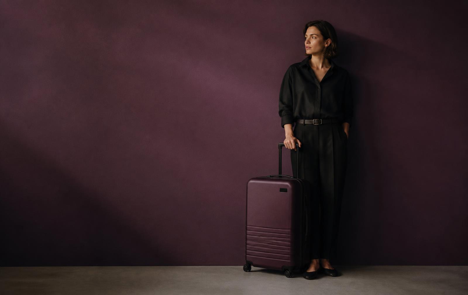 Plum campaign field with a matte plum case